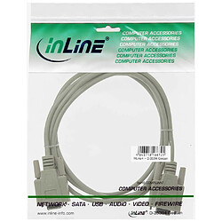 Câble null modem, InLine®, 9 broches fem./fem. 2m, encapsulé