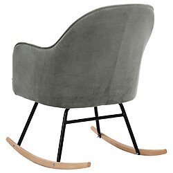 Acheter vidaXL Chaise à bascule Gris Velours