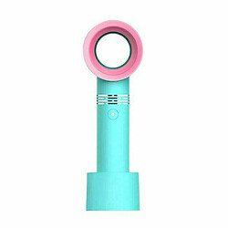 USB Rechargeable Desk Portable Handheld Fan Bladeless Green & pink