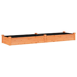 Maison Chic Jardinière,Lit surélevé de jardin - Bac à fleurs - pot de fleur doublure 240x60x25 cm bois massif sapin -GKD99624