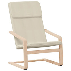 Acheter Maison Chic Chaise de relaxation | Fauteuil relax avec repose-pied Crème Tissu -GKD28190