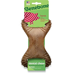 Benefon Benebone - Jouet a mâcher dentaire pour chien adulte, Taille M, saveur bacon