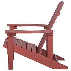 Beliani Chaise de jardin ADIRONDACK Bois d'ingénierie Rouge pas cher