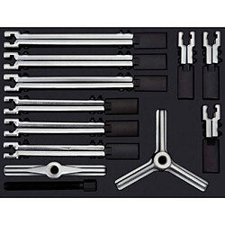 KS Tools Ensemble d'extracteurs universels 12 pcs 100-260 mm 700.1300