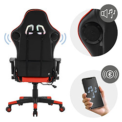 ML DESIGN MODERN LIVING LED Gaming Chair Chaise de bureau Chaise pivotante Réglable Bluetoothboxes pas cher