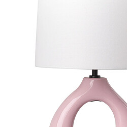 Beliani Lampe à poser en céramique rose ABBIE pas cher