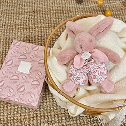 Avis Ludendo Lapin doudou - Doudou plat 18 cm rose