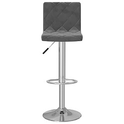 Avis vidaXL Tabourets de bar lot de 2 gris foncé velours