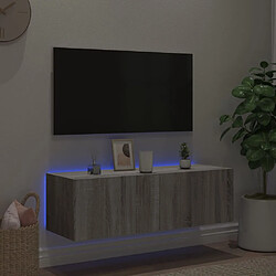 Acheter vidaXL Meuble TV mural avec lumières LED sonoma gris 100x35x31 cm