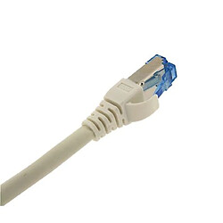 cordon de brassage - rj45 - cat6a - s/ftp - lsoh - 10 mètres - blanc - gigamédia cat6as10mwh