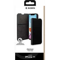 Bigben Etui Folio Wallet noir pour iPhone 11 - 65% Plastique recyclé Certifié GRS