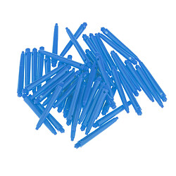 50x Arbres De Fléchettes 2BA Accessoires De Fléchettes Avec Anneaux De Protection 45 Mm Bleu pas cher