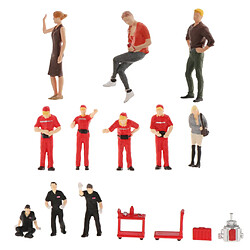 Acheter 15x RM 1/64 Diorama Chatting Doll Collections Caractère Pour Siku Fire-wheel