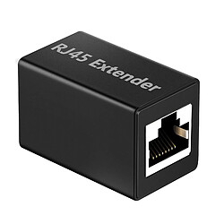 Avizar Adaptateur Rallonge Ethernet Coupleur RJ45 Design compact Noir