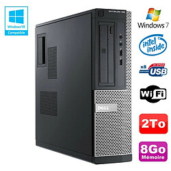 PC DELL Optiplex 390 DT G2020 DVD Ram 8Go DDR3 Disque 2To Wifi HDMI Win 7 - Occasion