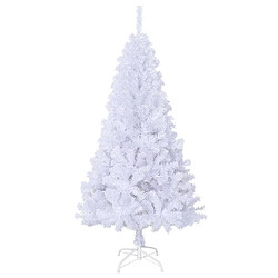 vidaXL Arbre de Noël artificiel avec branches épaisses blanc 120cm PVC