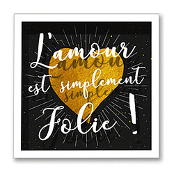 Sudtrading Cadre imprimé cœur Double - 30 x 30 cm - L'amour jolie