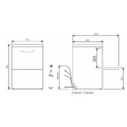 Acheter Lave-vaisselle avec affichage digital - 6,8 kW - panier 50x50 cm - Elettrobar