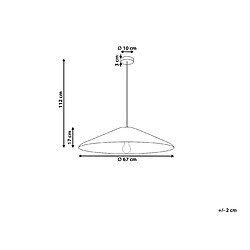 Avis Beliani Lampe suspension LUAGAN Osier Naturel