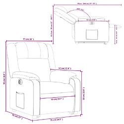 vidaXL Fauteuil inclinable électrique noir similicuir pas cher