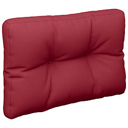 Avis vidaXL Coussin de palette rouge bordeaux 50x40x12 cm tissu