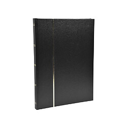 Ac-Deco Album de timbres en simili-cuir 32 pages - 16,5 x 22,5 cm - Noir