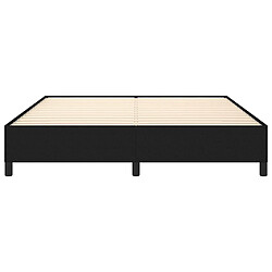 Acheter vidaXL Cadre de lit sans matelas noir 180x200 cm tissu