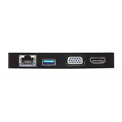 Alpexe USB 3.1 Adaptateur USB-C Male - USB A Femelle / Fonctionnalités HDMI / VGA Femelle / RJ45 (8P8C) Femelle Noir