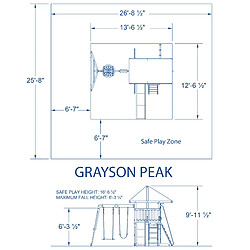 Backyard Discovery Grayson Peak Aire de jeux en bois | Aire de Jeux Extérieur avec balançoire toboggan bac de sable mur d'escalade | Balancoire Exterieur avec Toboggan, Portique Balancoire Exterieur