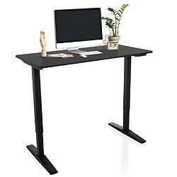 Bureau STAND CARBON 120 x 60 réglable en hauteur électriquement noir hjh OFFICE