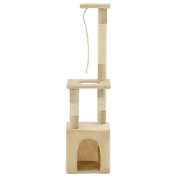 vidaXL Arbre à chat avec griffoirs en sisal 109 cm Beige