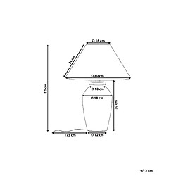 Avis Beliani Lampe à poser en céramique beige RODEIRO