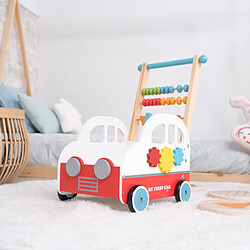 Trotteur pour Bébés Chariot Multi-Activités Montessori Robincool Creta 30x44x51 cm Bois Stimule le Développement Psychomoteur