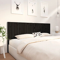 Acheter Maison Chic Tête de lit scandinave pour lit adulte,Meuble de chambre Noir 205,5x4x100 cm Bois massif de pin -MN21599