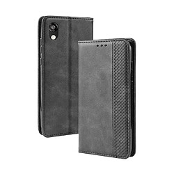 Wewoo Housse Coque Boucle magnétique rétro Crazy Horse Texture en cuir à rabat horizontal pour Huawei Honor 8Savec support et fentes cartes et cadre photo noir