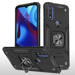 Coque en TPU antichoc avec béquille noir pour votre Motorola G Pure