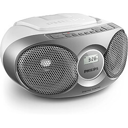 Philips mini chaine stéréo portable radio CD FM 3W gris blanc