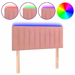 Maison Chic Tête de lit moderne à LED lumineuse pour chambre - Décoration de lit Rose 80x5x78/88 cm Velours -MN73430