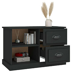 Maison Chic Meuble TV scandinave - Banc TV pour salon noir 73x35,5x47,5 cm bois d'ingénierie -MN69173 pas cher