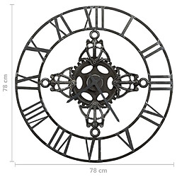 vidaXL Horloge murale Argenté 78 cm Métal pas cher