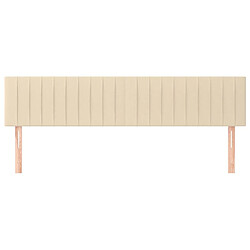 Avis Maison Chic Lot de 2 Têtes de lit design pour chambre - Décoration de lit Crème 80x5x78/88 cm Tissu -MN91890