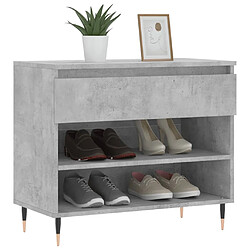 Avis Maison Chic Armoire à Chaussures Gris béton,Meuble de Rangement à Chaussures 70x36x60 cm Bois d'ingénierie -MN43368