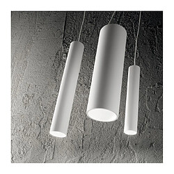 Ideal Lux Suspension design Tube Aluminium blanc 1 ampoule 55cm