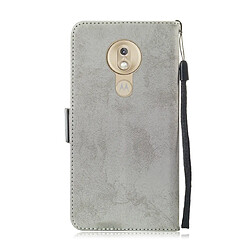 Avis Wewoo Housse Coque Etui en cuir multifonctionnel avec rabat horizontal fente pour carte et support Motorola G7 Play Gris