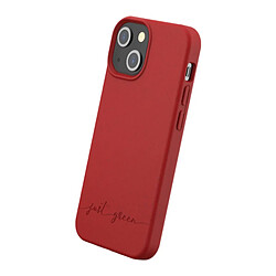 JUST GREEN Coque de Protection pour iPhone 13 Mini Natura Recyclable Rouge