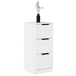 Acheter Maison Chic Lot de 2 Commode Buffet - Meuble de rangements Blanc 30x30x70 cm Bois d'ingénierie -GKD28540