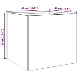 vidaXL Jardinière vert olive 42x40x39 cm acier pas cher