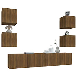 Acheter Maison Chic Ensemble de meubles TV 6 pcs | Banc TV Moderne pour salon | Meuble de Rangement - Chêne marron Bois d'ingénierie -MN77807