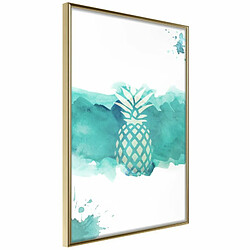 Paris Prix Affiche Murale Encadrée Pastel Pineapple 20 x 30 cm Or