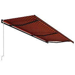 Avis vidaXL Auvent rétractable automatique 600x300 cm Orange et marron